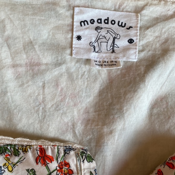 NWOT-Meadows cottage core floral maxi dress with lace - Picture 3 of 5